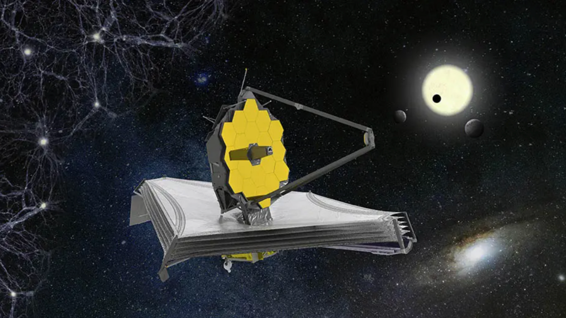 An artist's view of the James Webb Space Telescope
