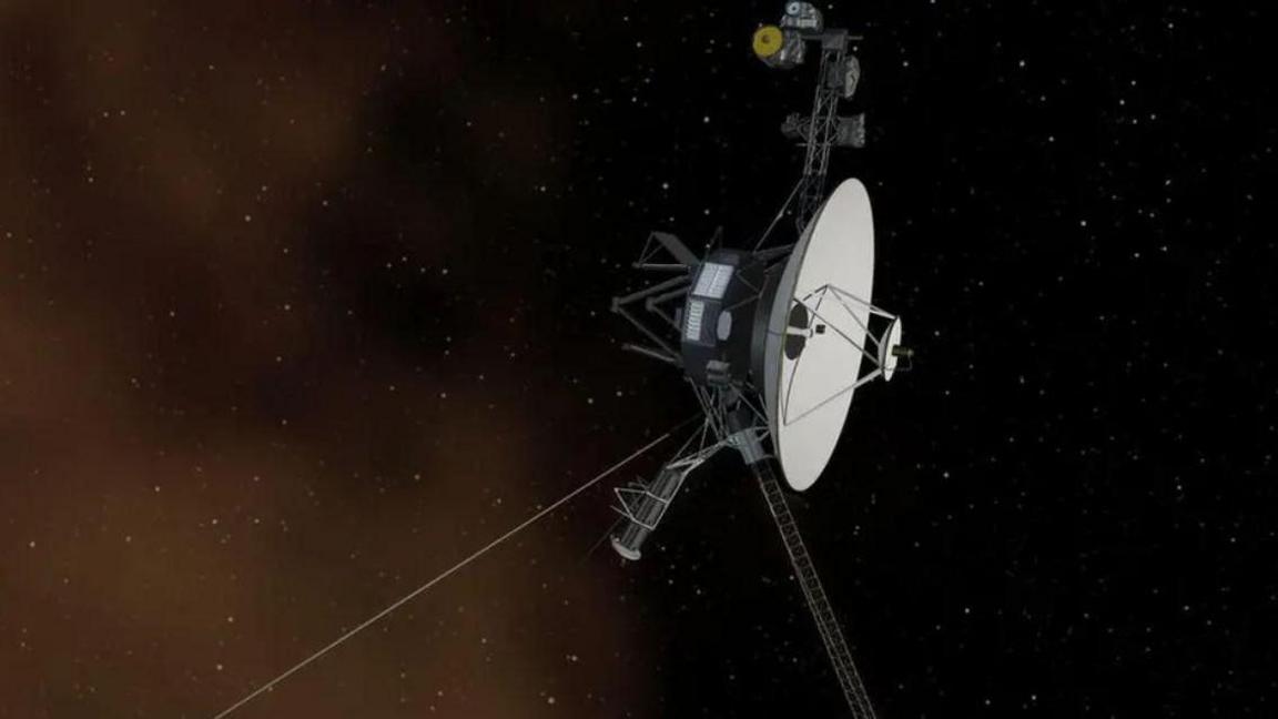 An artist's impression of Voyager 1 in space.