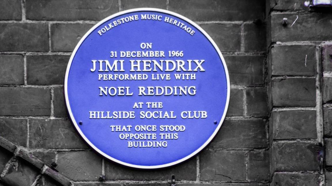 Jimi Hendrix blue plaque in Folkestone