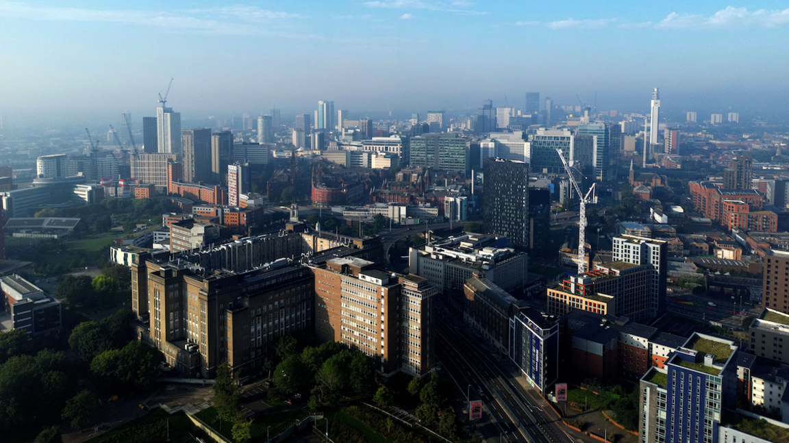 Aerial view of Birmingham