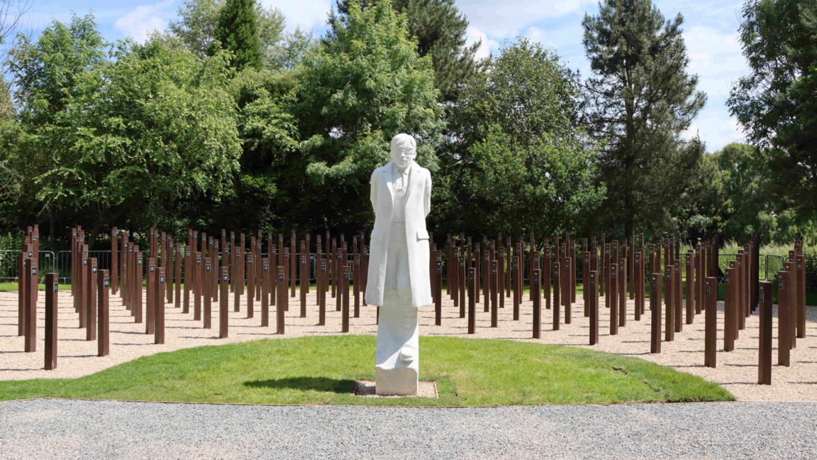 The renovated Shot at Dawn memorial