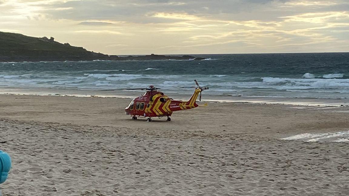 Air Ambulance on the beach