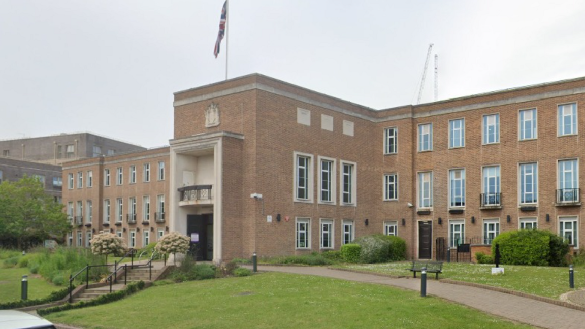 Maidenhead Town Hall and the Royal Borough of Windsor and Maidenhead head office.