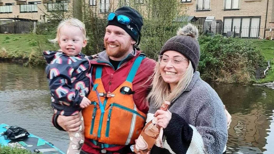 Jon Callow and family after the challenge