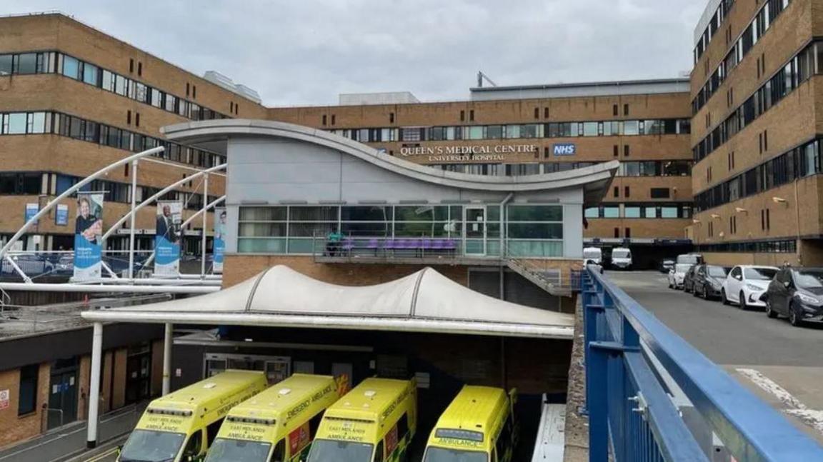 A frontal view of the Queen's medical centre