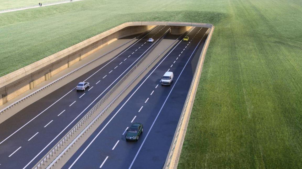 A proposed but now scrapped tunnel near Stonehenge 