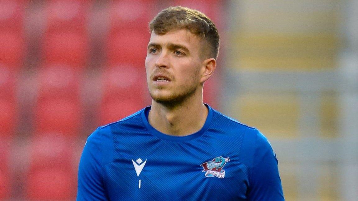Scunthorpe goalkeeper Rory Watson