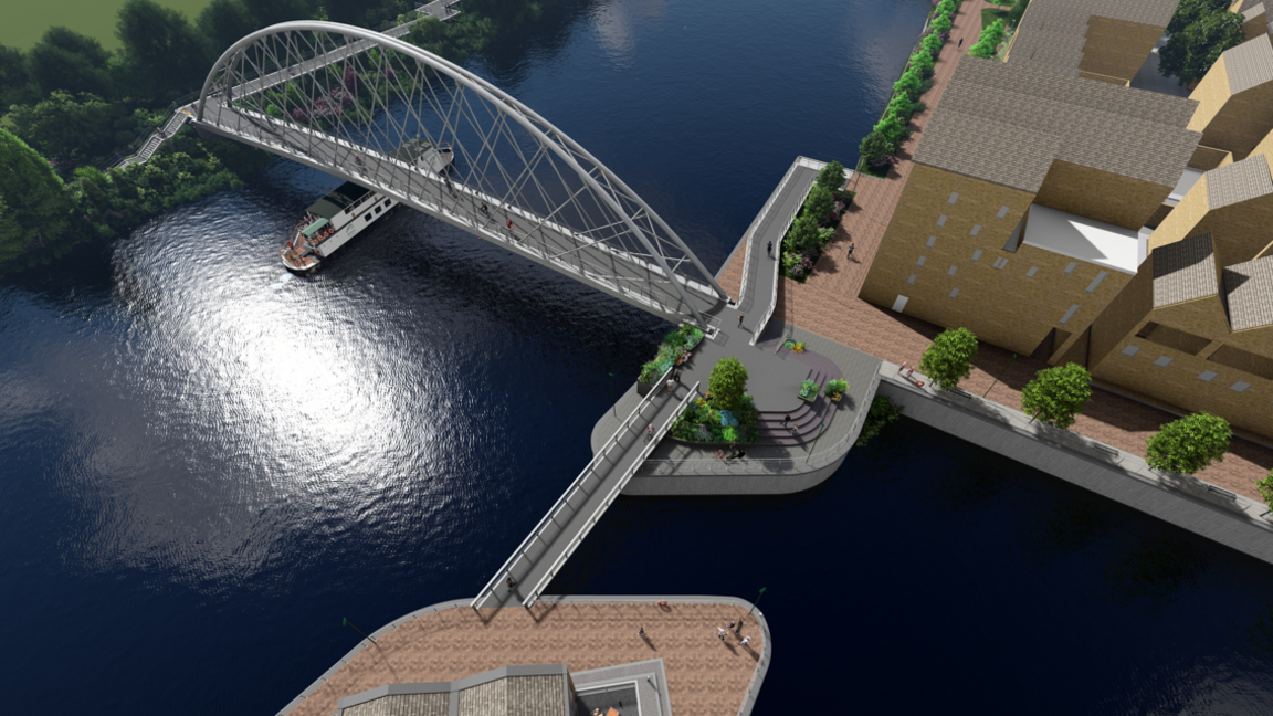 An artist's impression of the new bridge