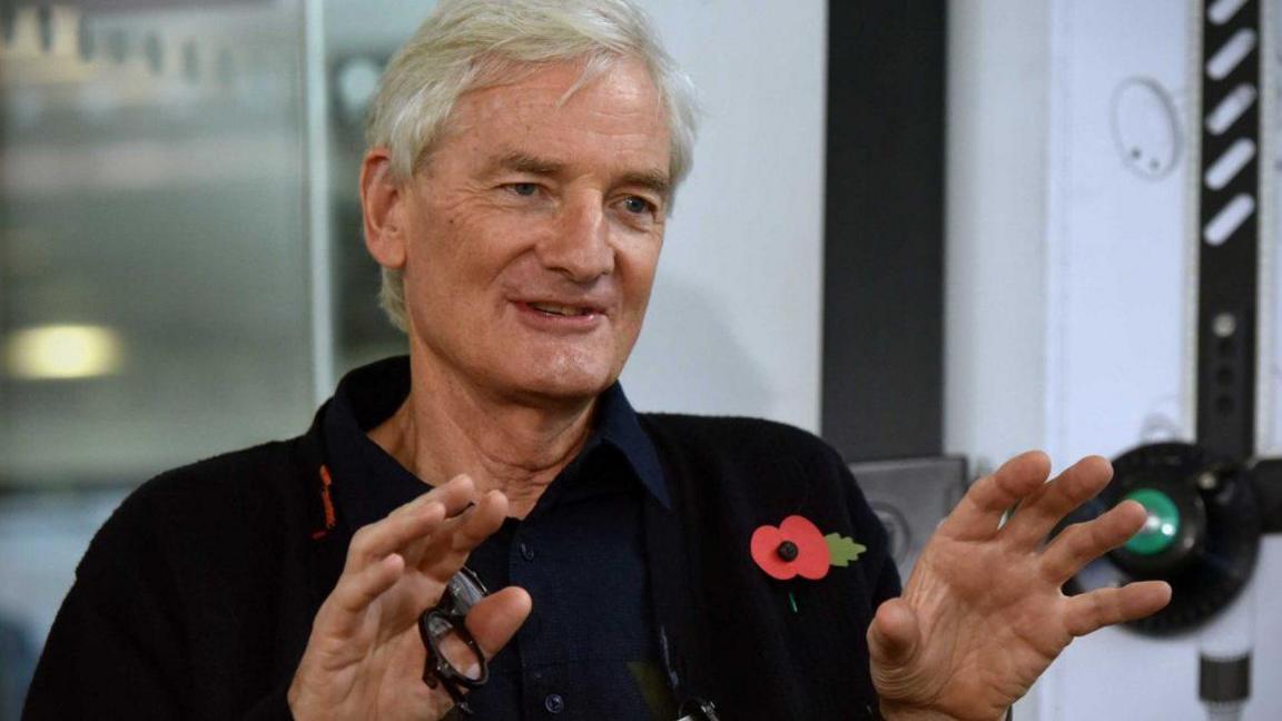 Sir James Dyson being interviewed by the BBC