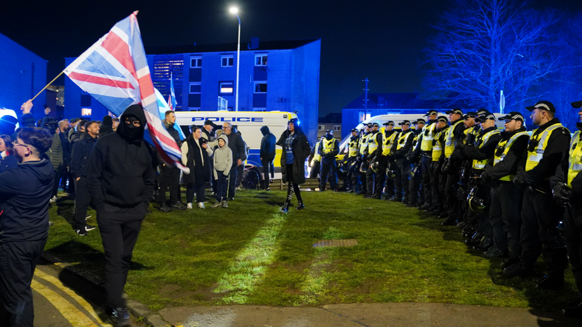 Edinburgh Police Presence at Protest Following Recent Violence