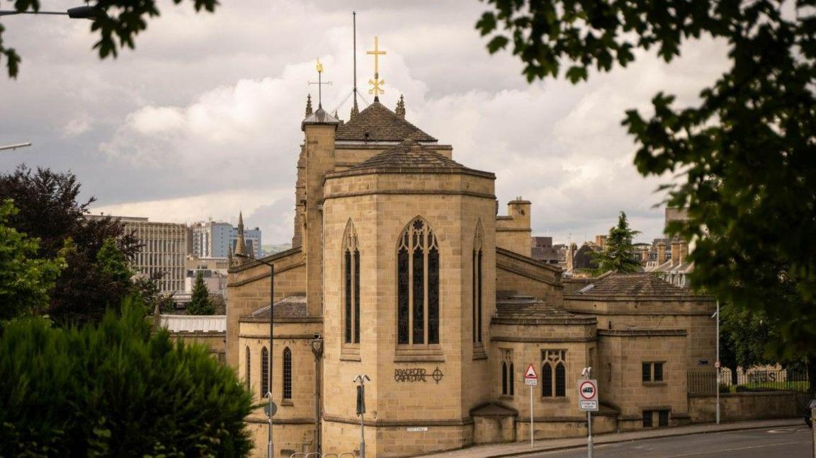 An exterior shot of Bradford Cathedral