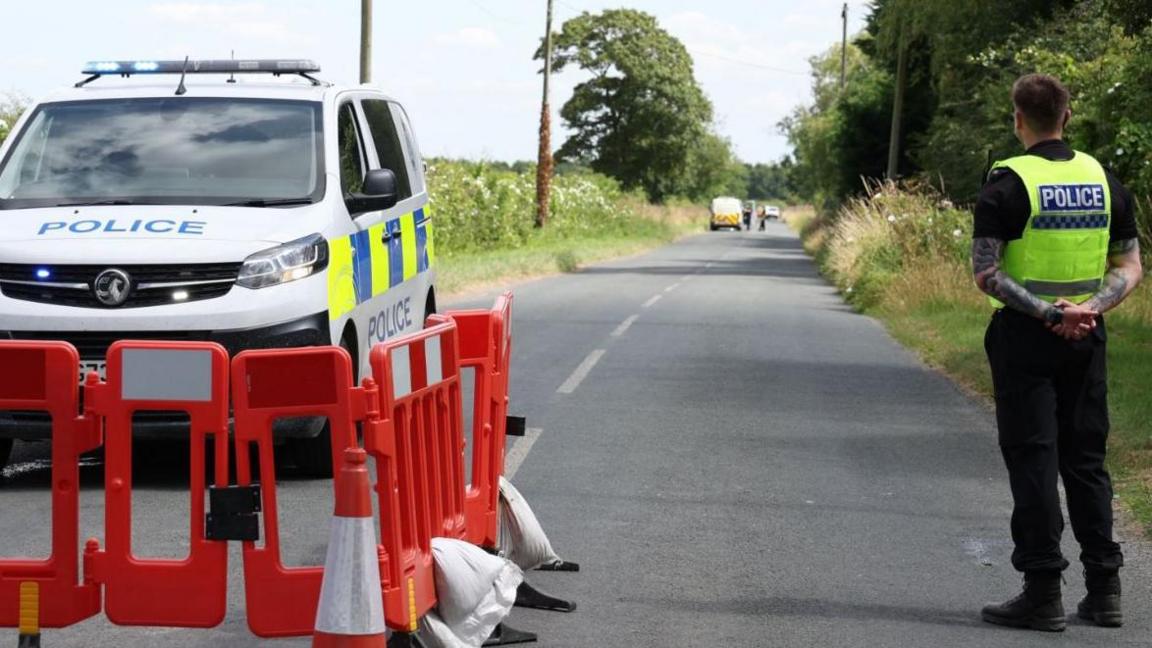 Police near to the scene of an incident 