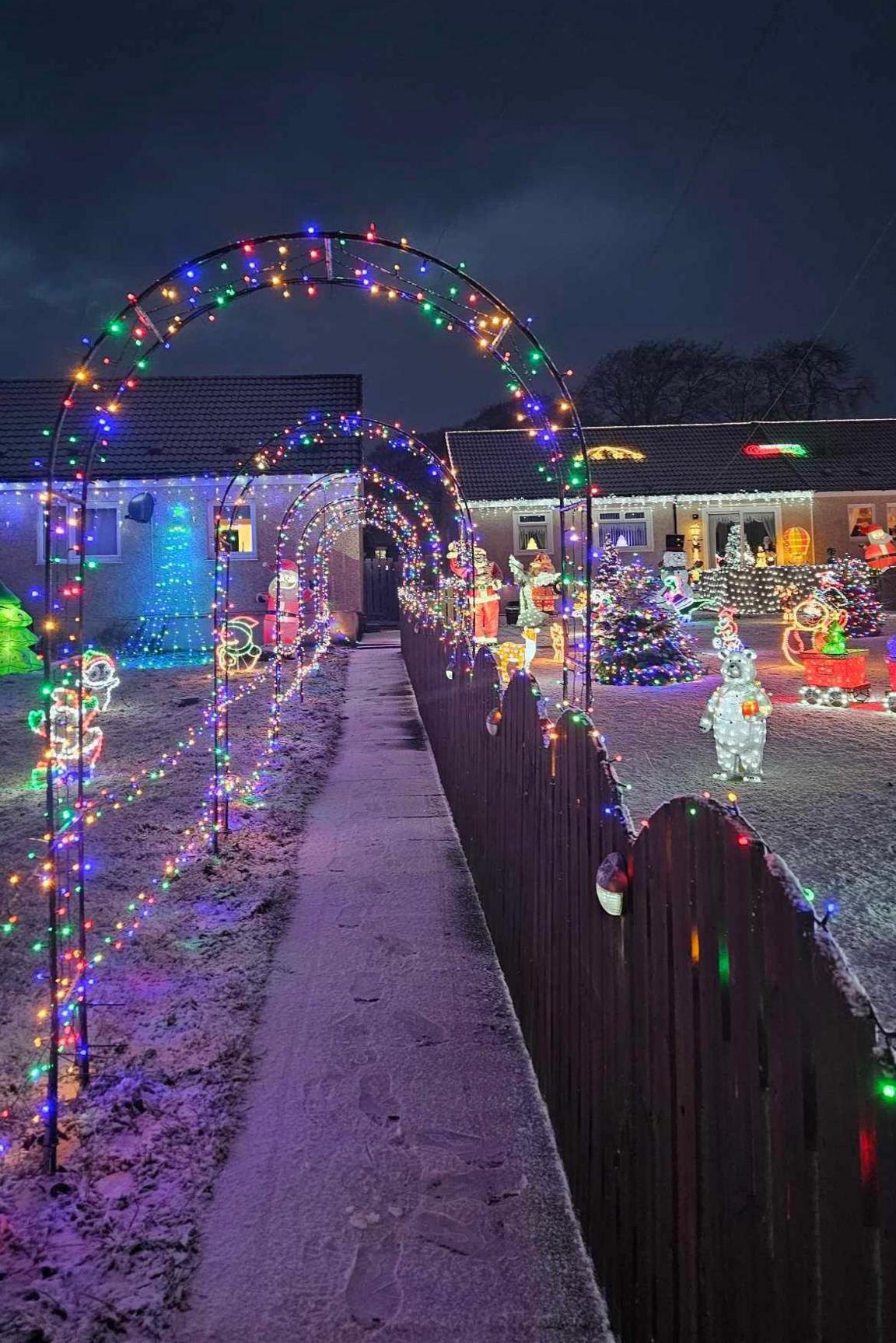 Lights around entrance