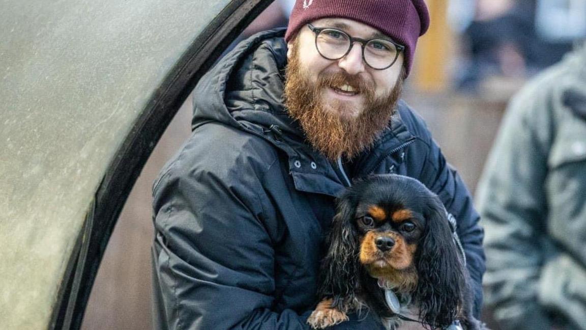 Labour MS Jack Sargeant with his Cavalier King Charles Spaniel, Coco 