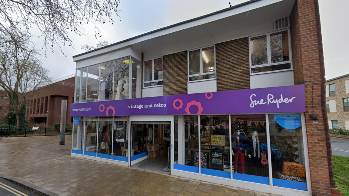 Exterior of Sue Ryder store in Peterborough