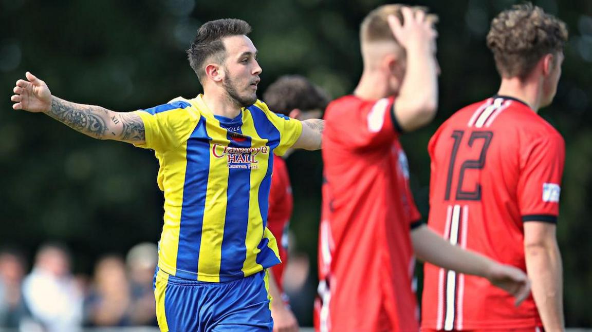 Adam Hold was named player of the round after scoring twice in Penmaenmawr Phoenix's win over Pwllheli