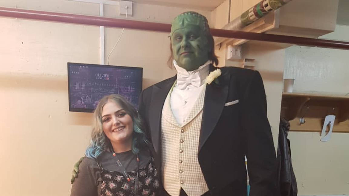 Angharad gyda Young Frankenstein