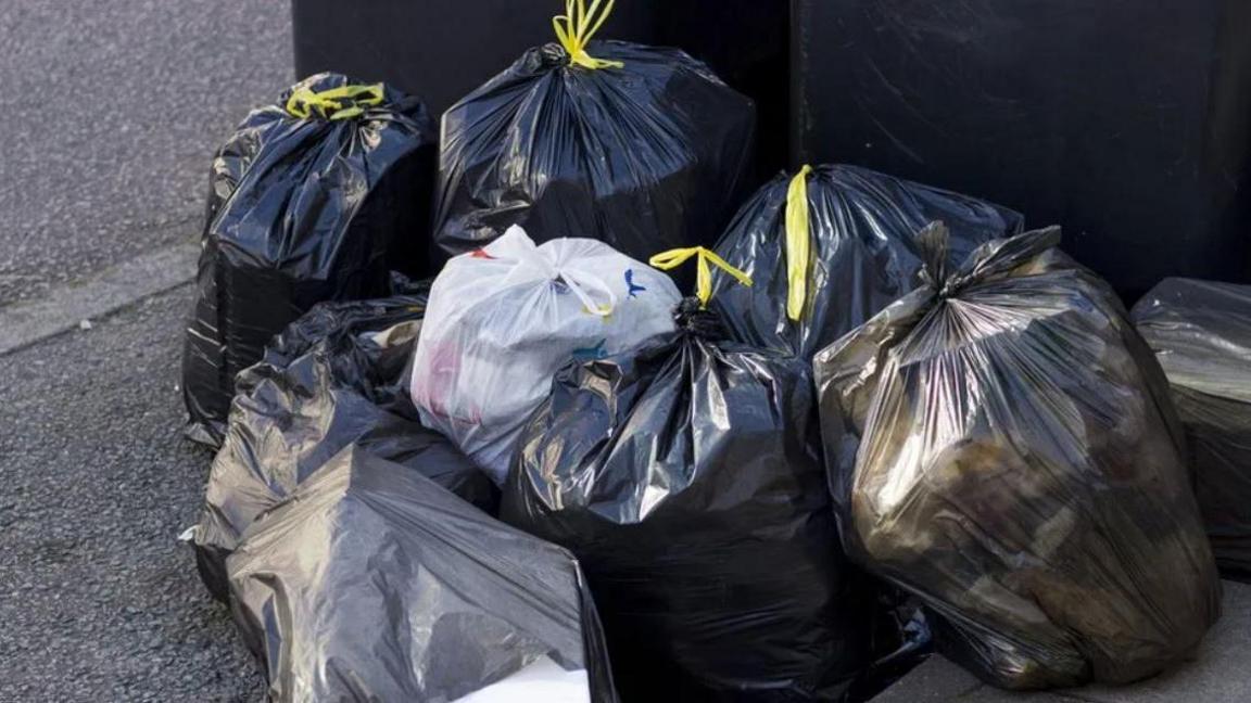 Pile of rubbish bags