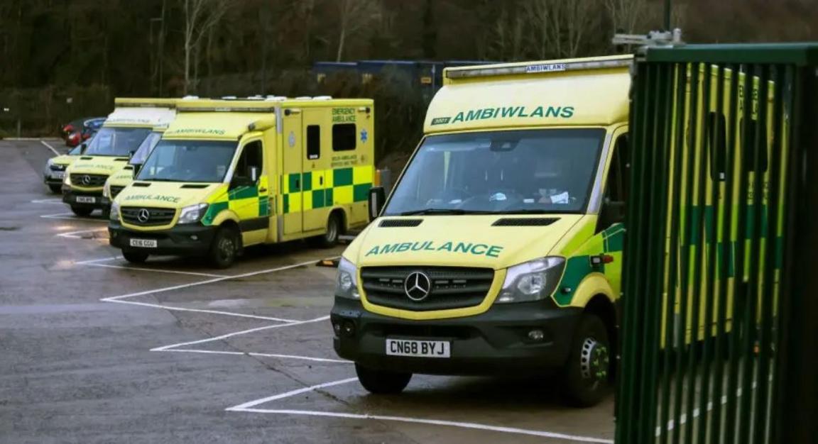 Ambulances parked up