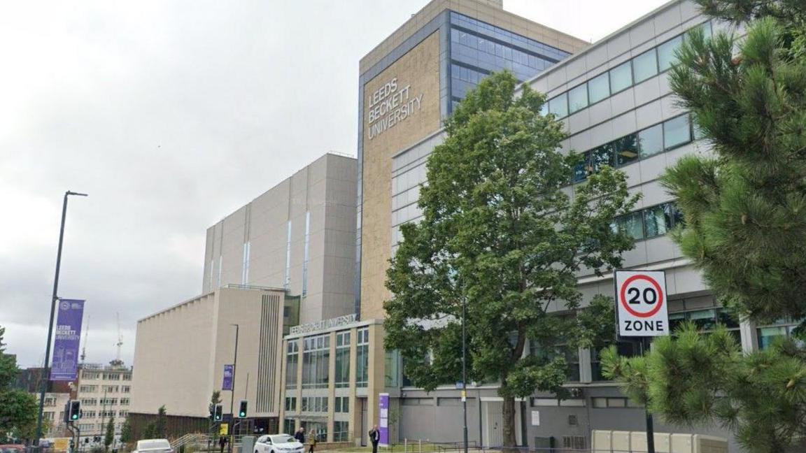 Exterior of Leeds Beckett University