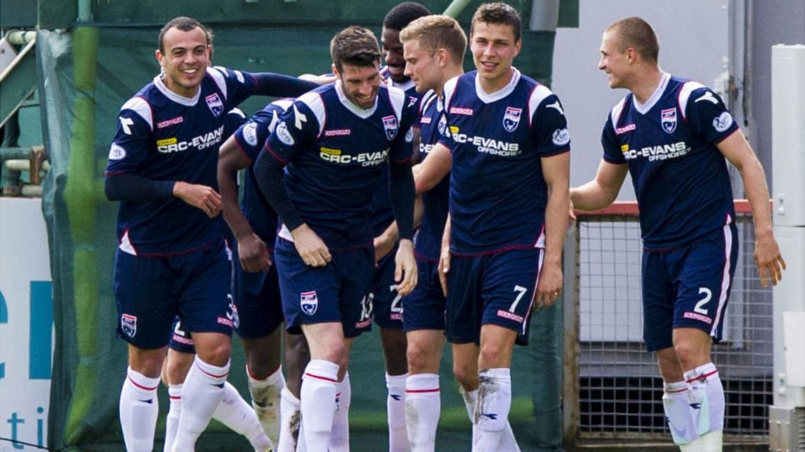 Ross County players celebrating