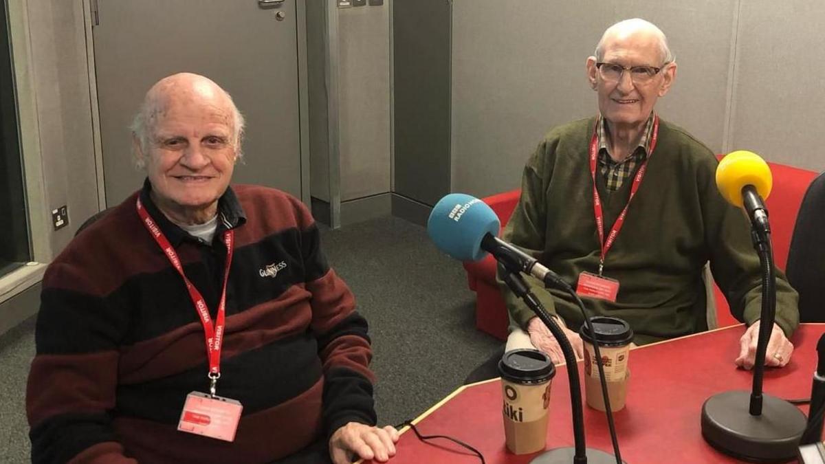 Bill Punton and Terry Allcock in the BBC Radio Norfolk studios