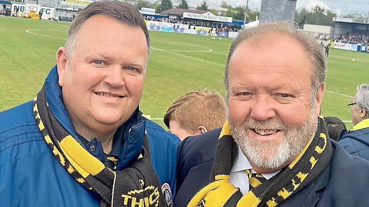 Rushall Olympic vice-chairman Nick Allen and chairman John, his father