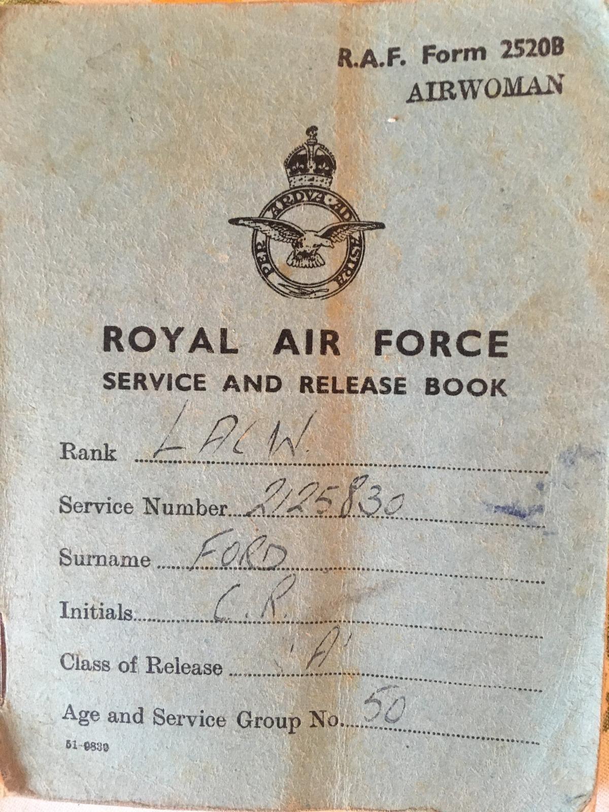 An old RAF service and release book.