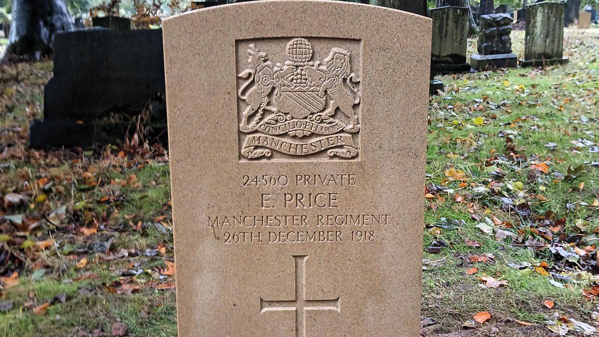 New war grave in Leigh Cemetery