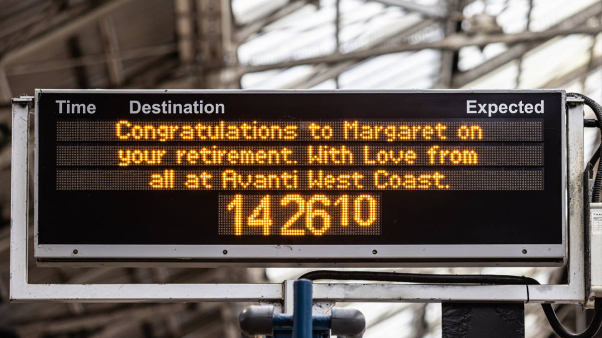 Margaret's 'congratulations on your retirement' message