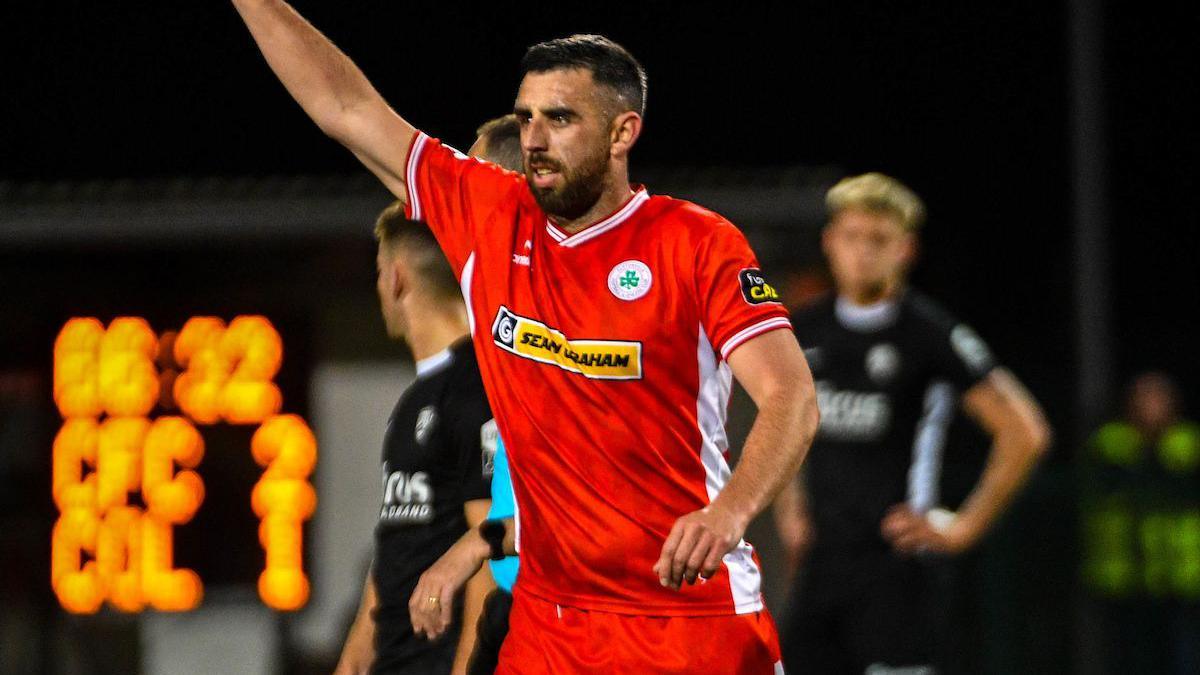 Joe Gormley celebrates scoring