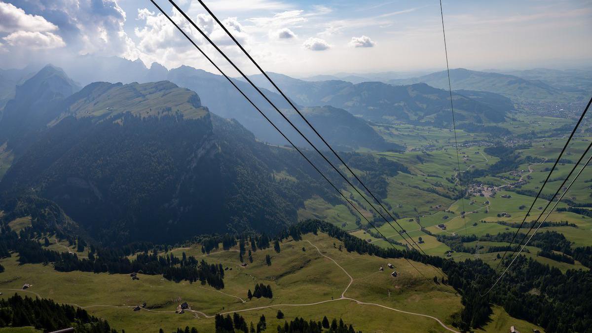 The views from the cable car going up Hoher Kasten