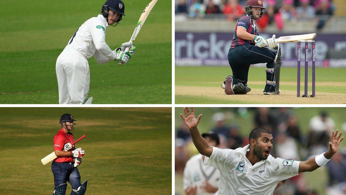 PCA players of the year award nominees (clockwise, from top left) Keaton Jennings, Ben Duckett, Jeetan Patel, Graham Napier