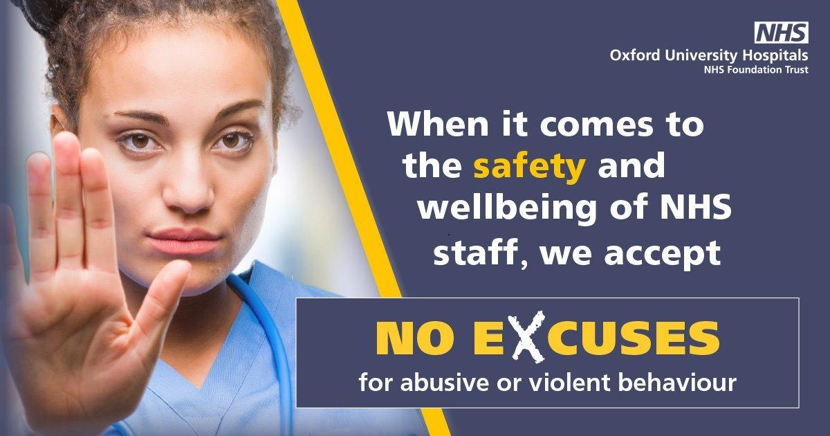 OUH's No Excuses campaign poster