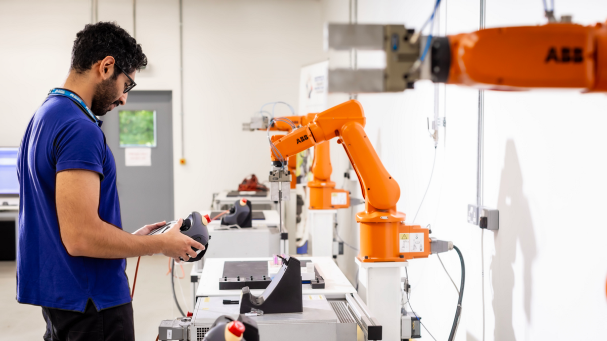 AME's robotics and testing area