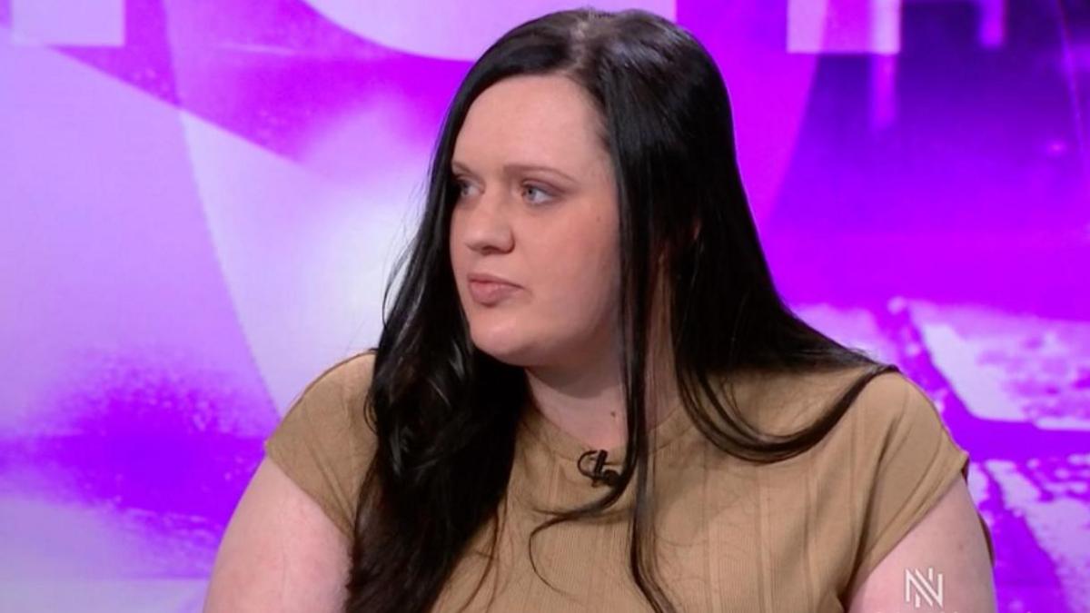 Fiona Goddard, a survivor of child sexual assault appears on BBC Newsnight on 2 June 2025.