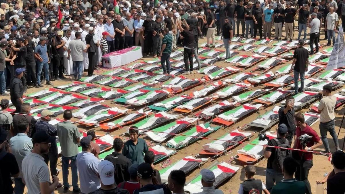112 Palestinians Buried in Gaza's Largest Mass Funeral