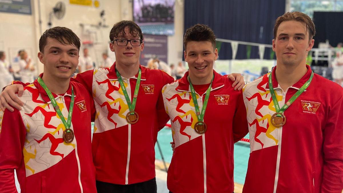 The men's 4x100 medley relay 