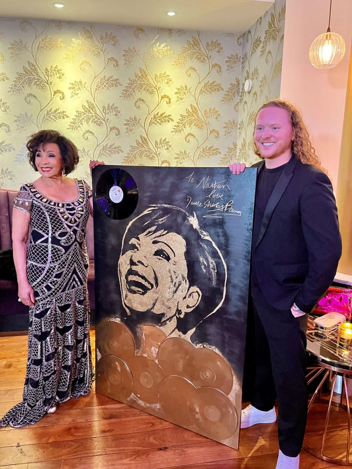 Nathan Wyburn with Shirley Bassey