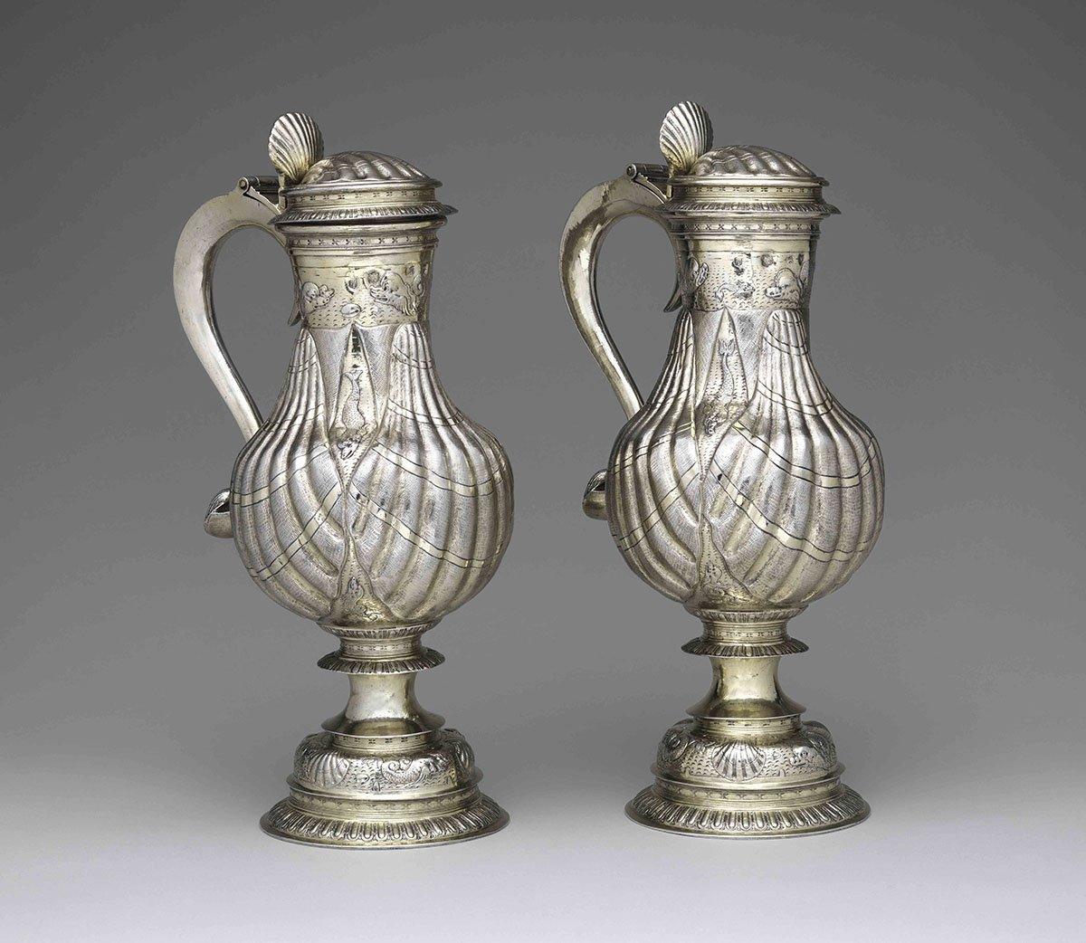 Silver-gilt flagons