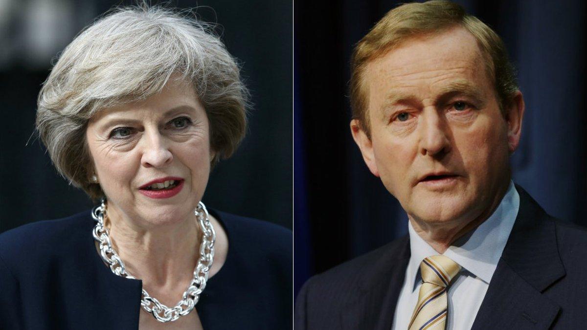 Theresa May and Enda Kenny