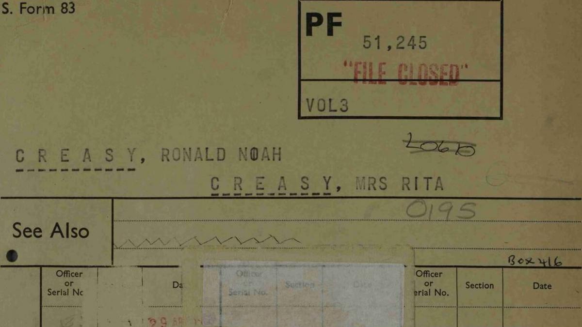 File for Ronald and Rita Creasy in National Archives