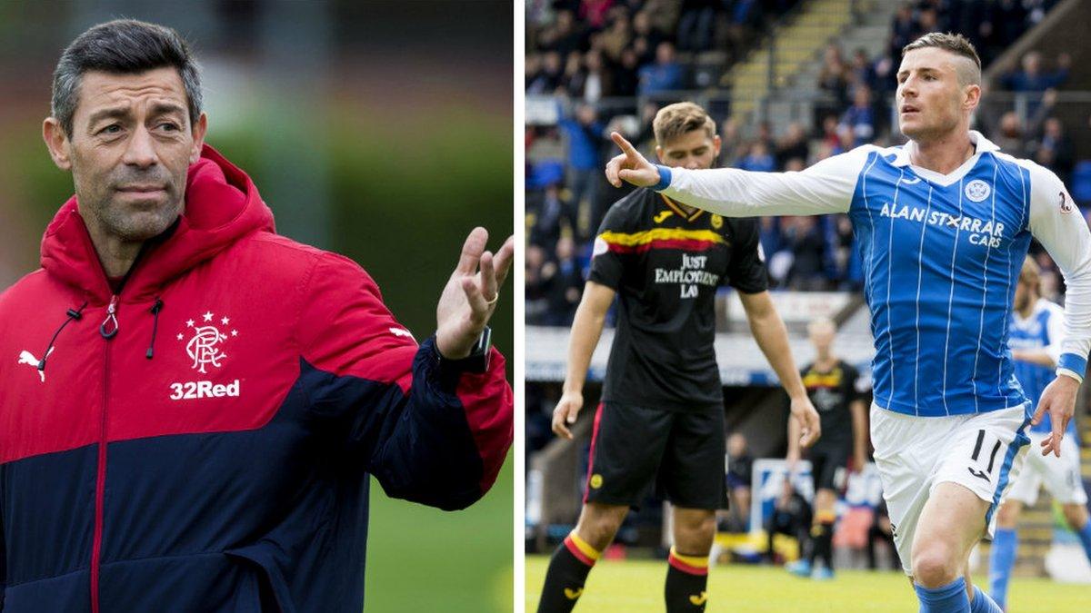 Rangers manager Pedro Caixinha and Michael O'Halloran