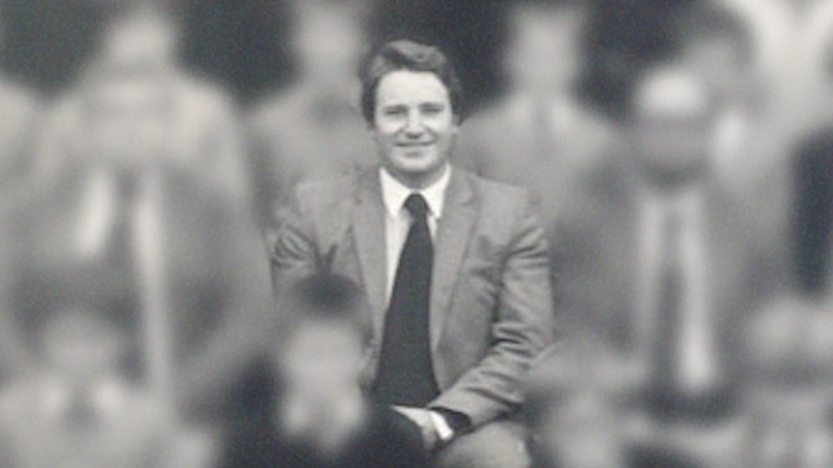 Former head teacher Neil Foden pictured in a school photograph in the 1980s.