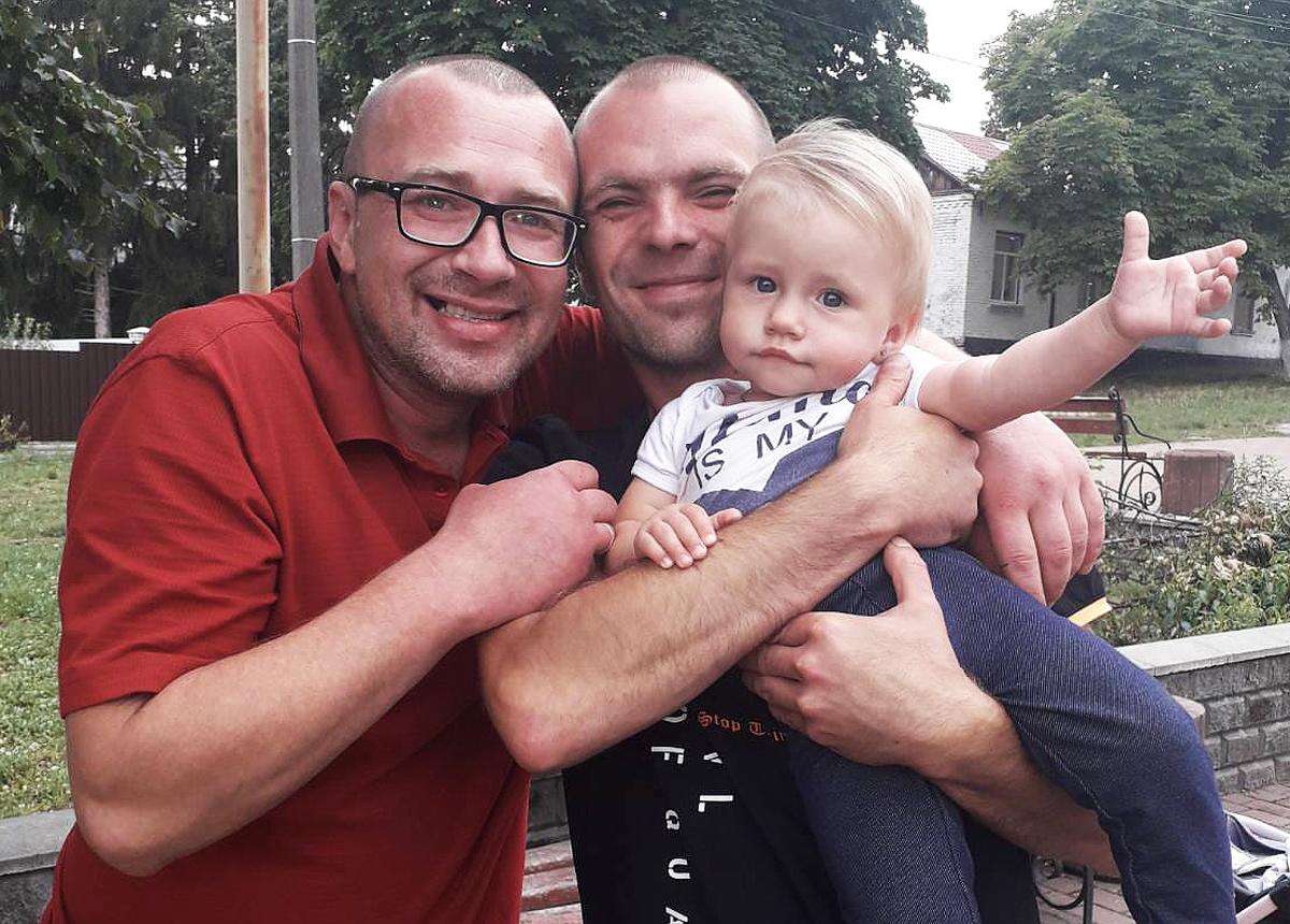 Ivan Skyba and Svyatoslav Turovsky with Ivan's daughter Zlata