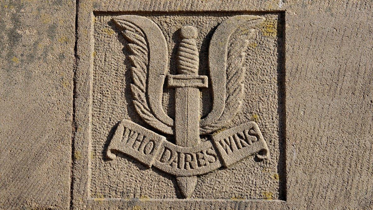 SAS crest and motto "Who dares wins"