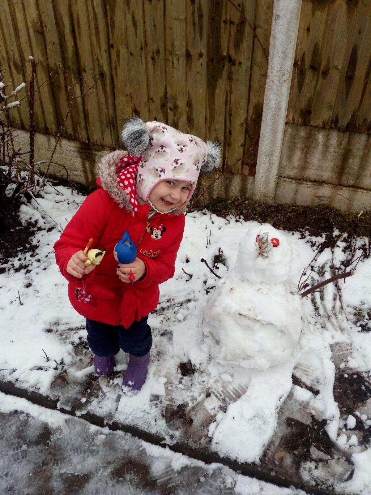 girl and snow