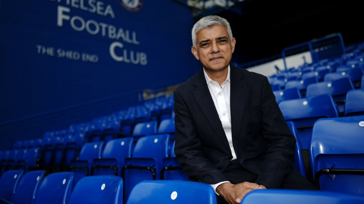 Sadiq Khan at Stamford Bridge