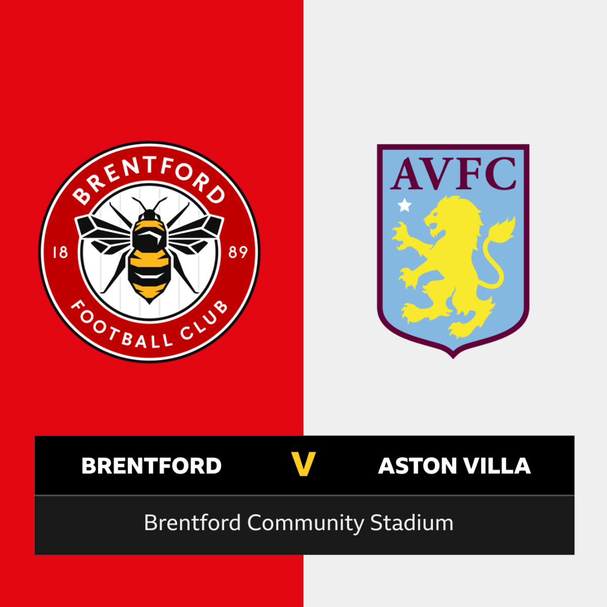 Brentford v Aston Villa Follow live BBC Sport