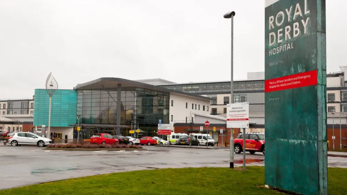 Exterior view of Royal Derby Hospital